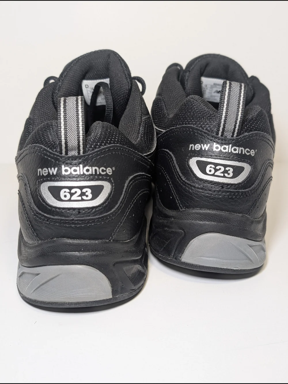 New Balance 623 Men Black Leather Shoes Size 15 D